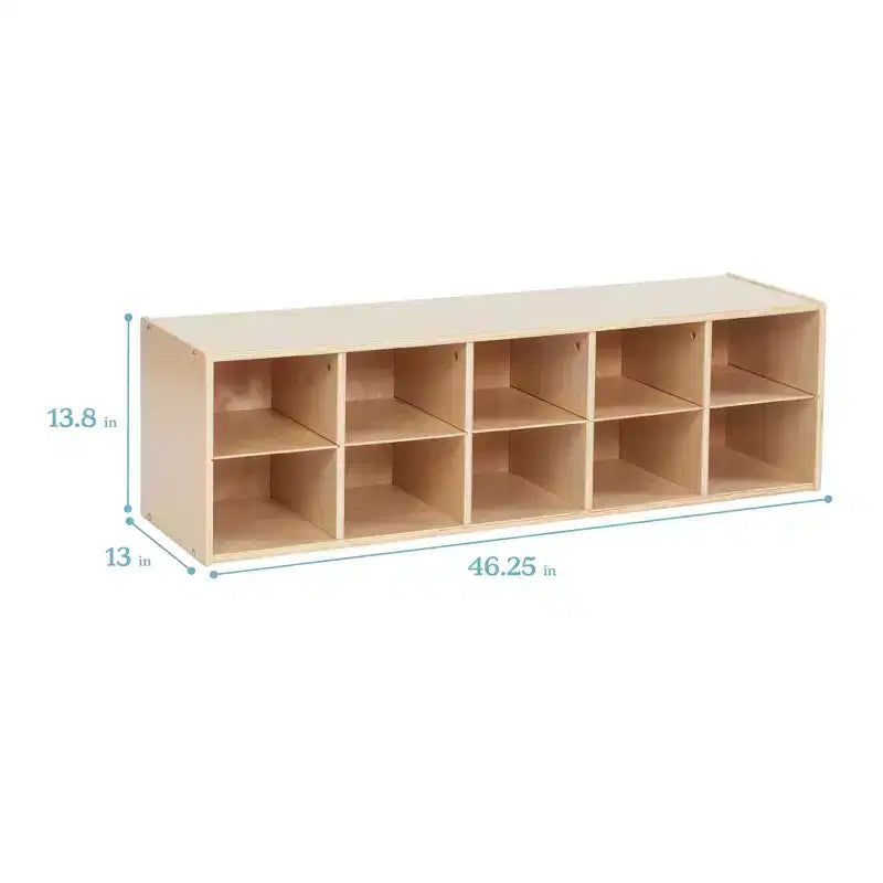 10 Cubby Tray Storage Cabinet, 2x5