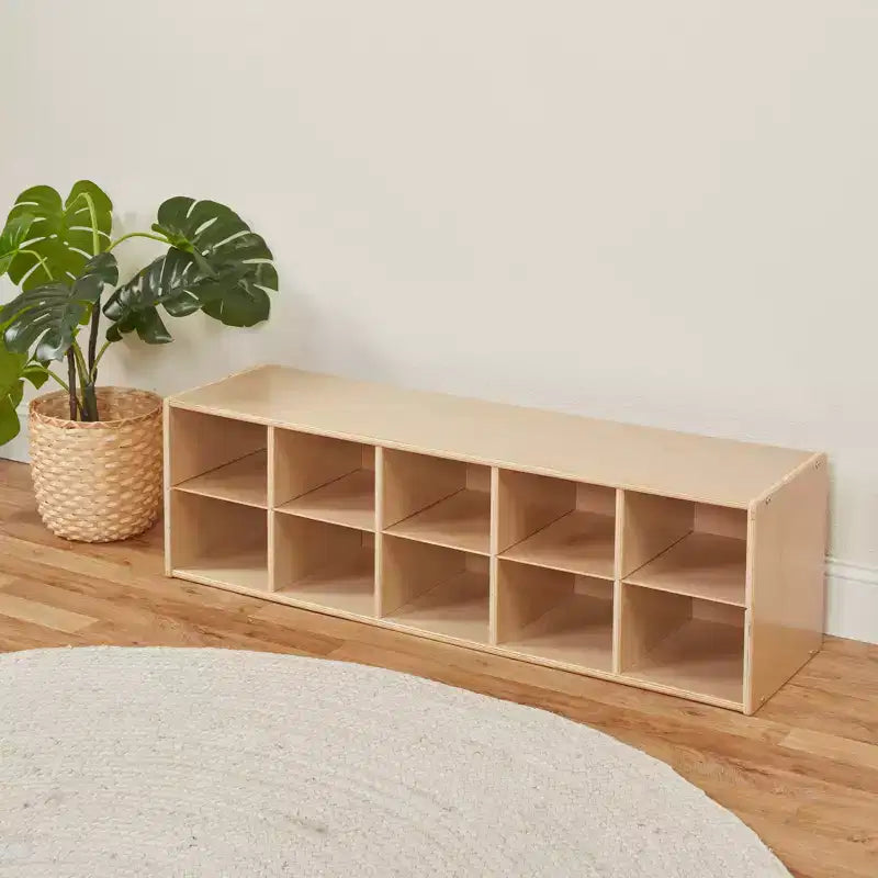 10 Cubby Tray Storage Cabinet, 2x5