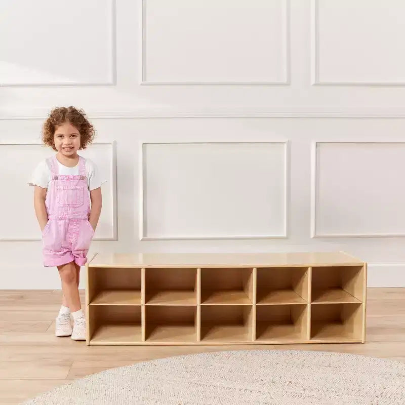 10 Cubby Tray Storage Cabinet, 2x5