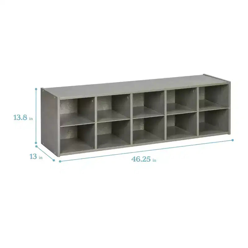 10 Cubby Tray Storage Cabinet, 2x5