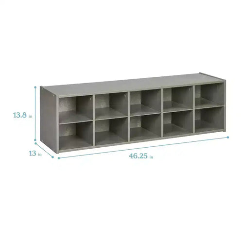 10 Cubby Tray Storage Cabinet, 2x5