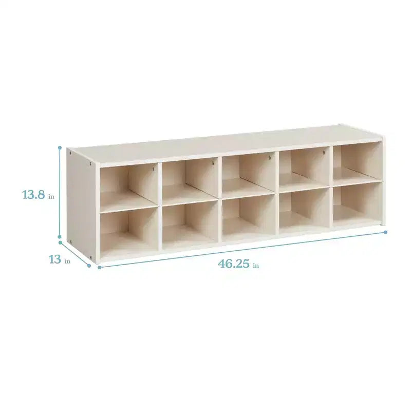 10 Cubby Tray Storage Cabinet, 2x5