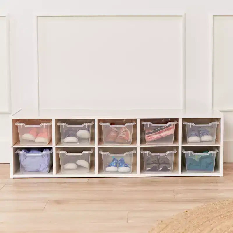 10 Cubby Tray Storage Cabinet, 2x5