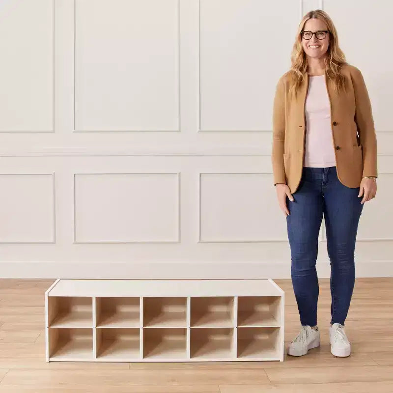 10 Cubby Tray Storage Cabinet, 2x5
