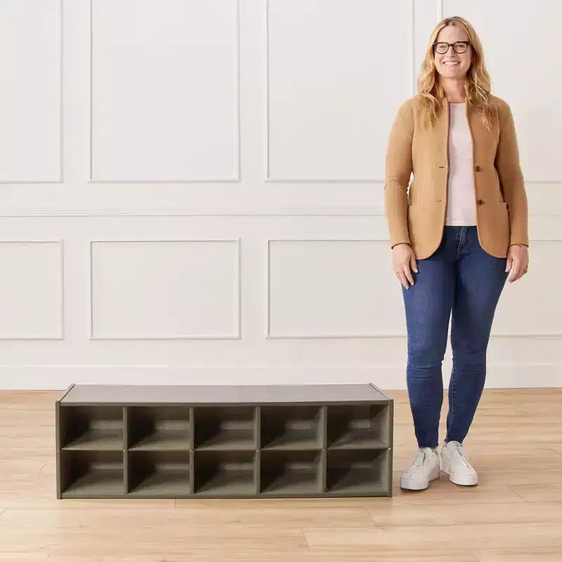 10 Cubby Tray Storage Cabinet, 2x5