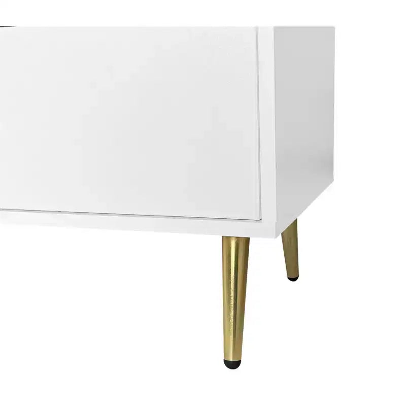 6-Drawer Dresser with Golden Handles and Steel Legs, Spacious Large Drawers, Stylish Storage Chest for Home Organization