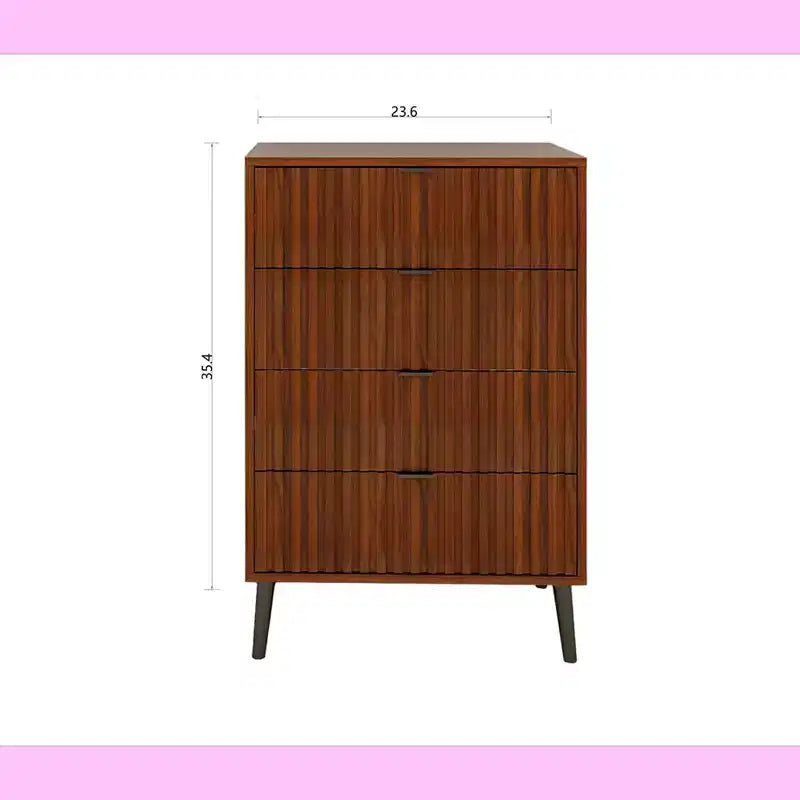 6-Drawer Dresser with Golden Handles and Steel Legs, Spacious Large Drawers, Stylish Storage Chest for Home Organization