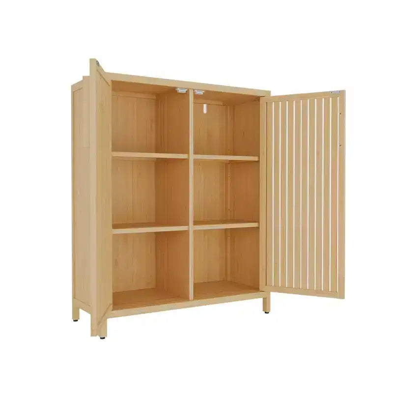 Modern 38.1 Bamboo Storage Cabinet with 2 Doors