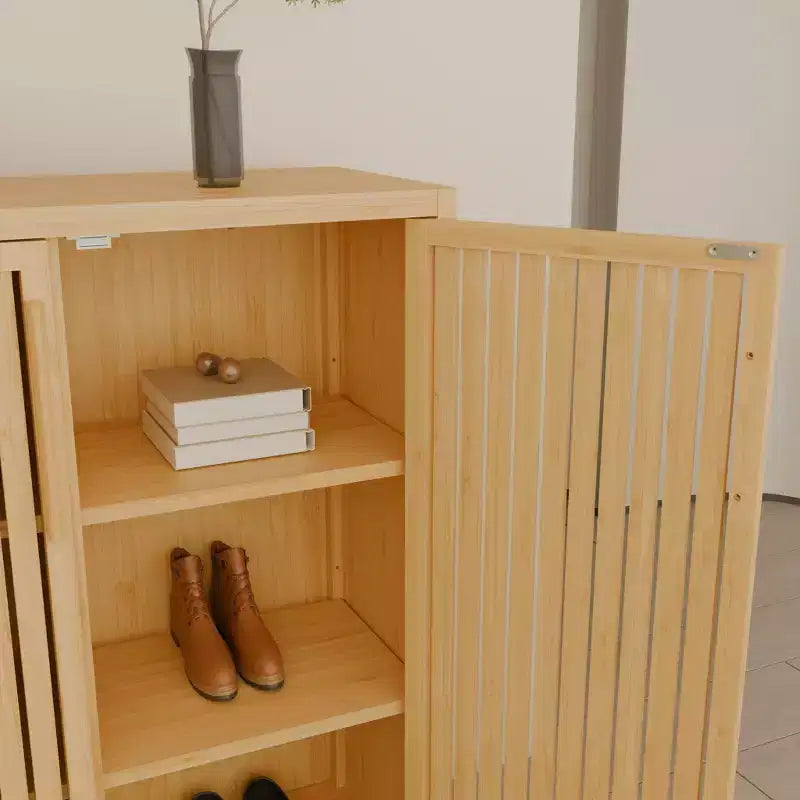 Modern 38.1 Bamboo Storage Cabinet with 2 Doors