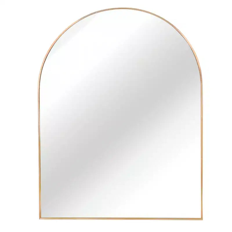 Whisen 30x40 Inch Arched Bathrrom Wall Mirror, Premium HD Glass, Brushed Aluminum Frame