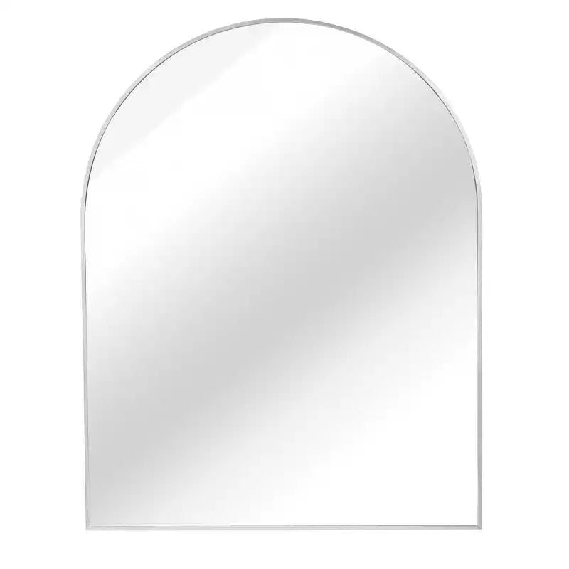 Whisen 30x40 Inch Arched Bathrrom Wall Mirror, Premium HD Glass, Brushed Aluminum Frame