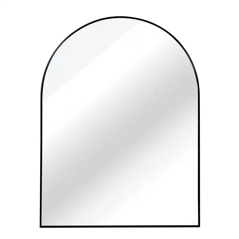 Whisen 30x40 Inch Arched Bathrrom Wall Mirror, Premium HD Glass, Brushed Aluminum Frame