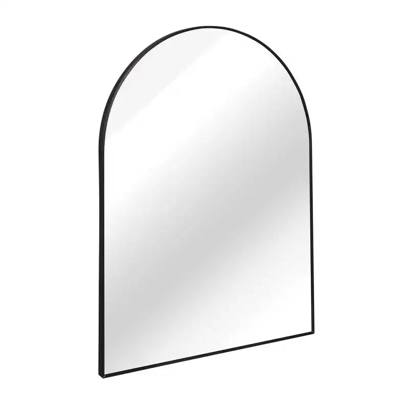 Whisen 30x40 Inch Arched Bathrrom Wall Mirror, Premium HD Glass, Brushed Aluminum Frame
