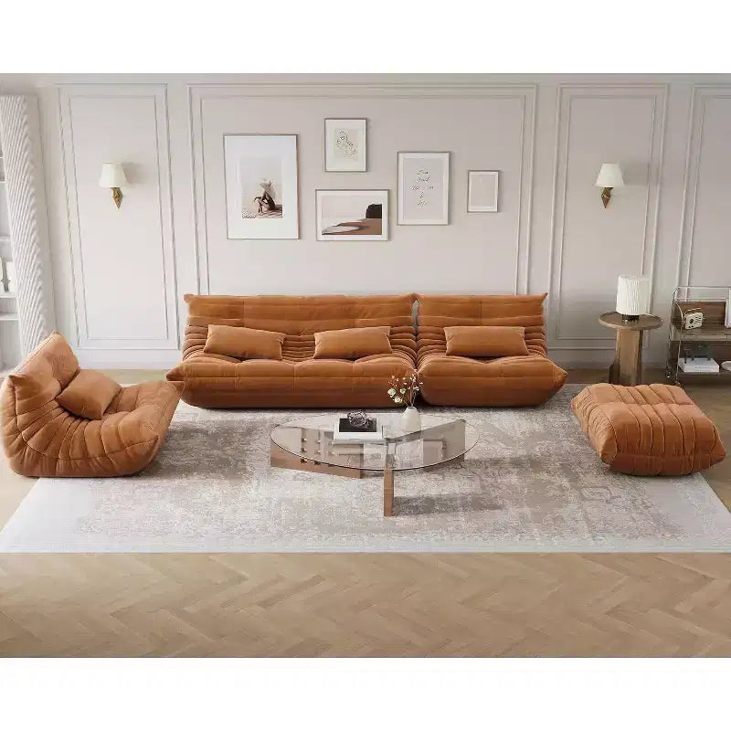 Bean Bag Couch with Deep Seat, Upholstered Sofa for Living Room Bedroom