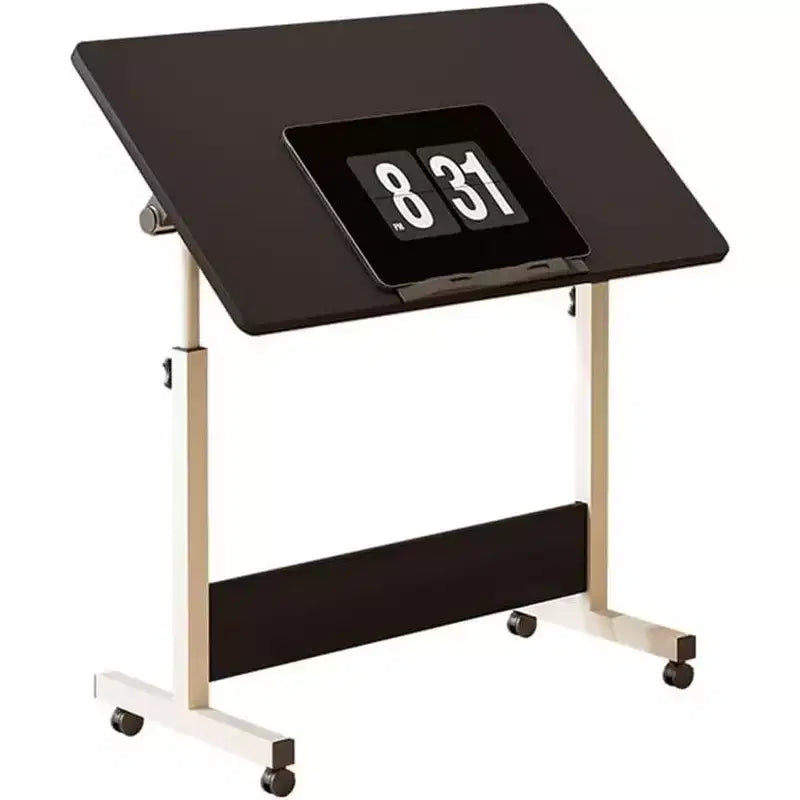 31.5 Mobile Standing Desk - Height Adjustable Computer Table with Wheels, Foldable Sit-Stand Workstation