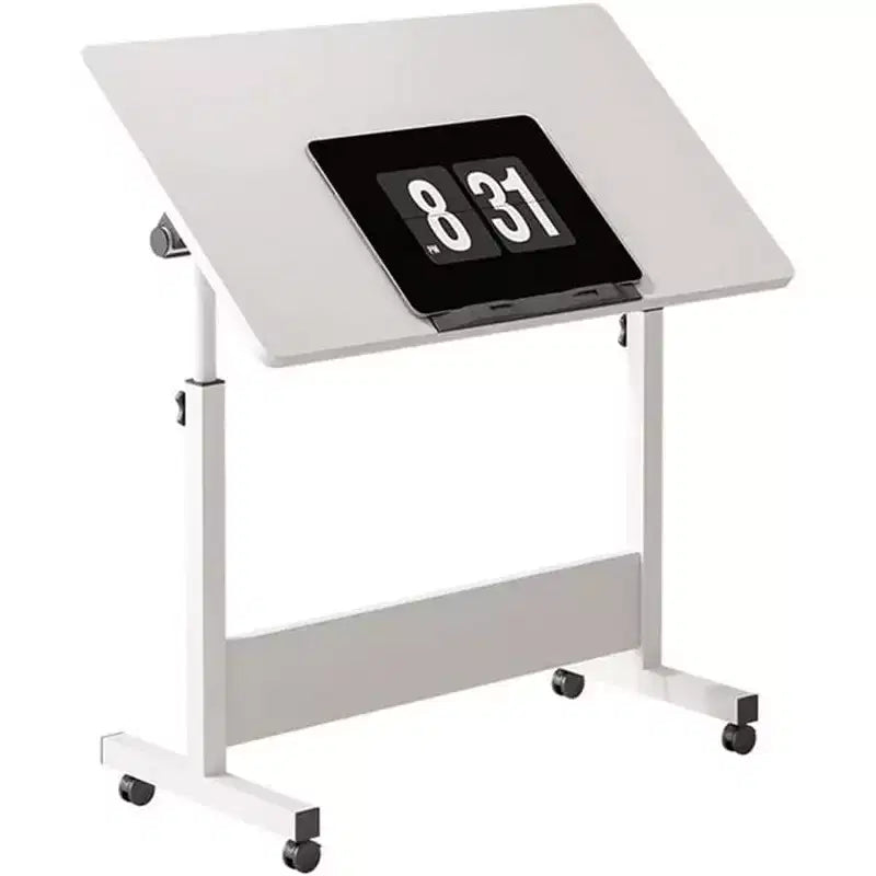 31.5 Mobile Standing Desk - Height Adjustable Computer Table with Wheels, Foldable Sit-Stand Workstation