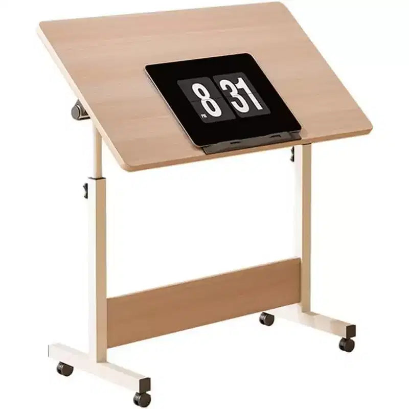 31.5 Mobile Standing Desk - Height Adjustable Computer Table with Wheels, Foldable Sit-Stand Workstation