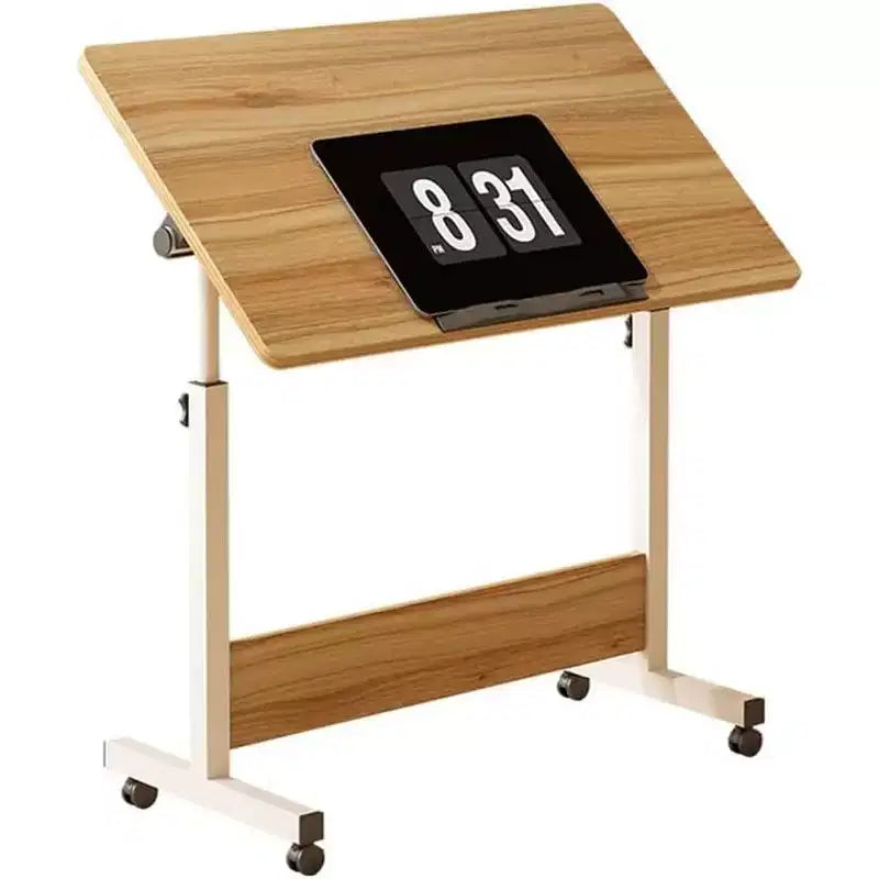 31.5 Mobile Standing Desk - Height Adjustable Computer Table with Wheels, Foldable Sit-Stand Workstation