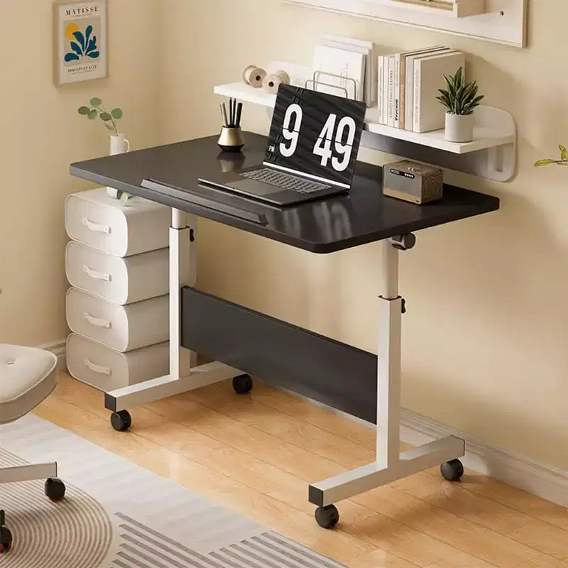 31.5 Mobile Standing Desk - Height Adjustable Computer Table with Wheels, Foldable Sit-Stand Workstation