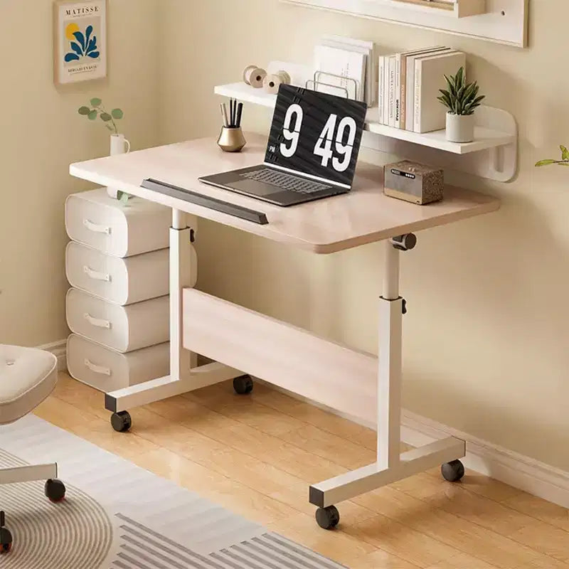 31.5 Mobile Standing Desk - Height Adjustable Computer Table with Wheels, Foldable Sit-Stand Workstation