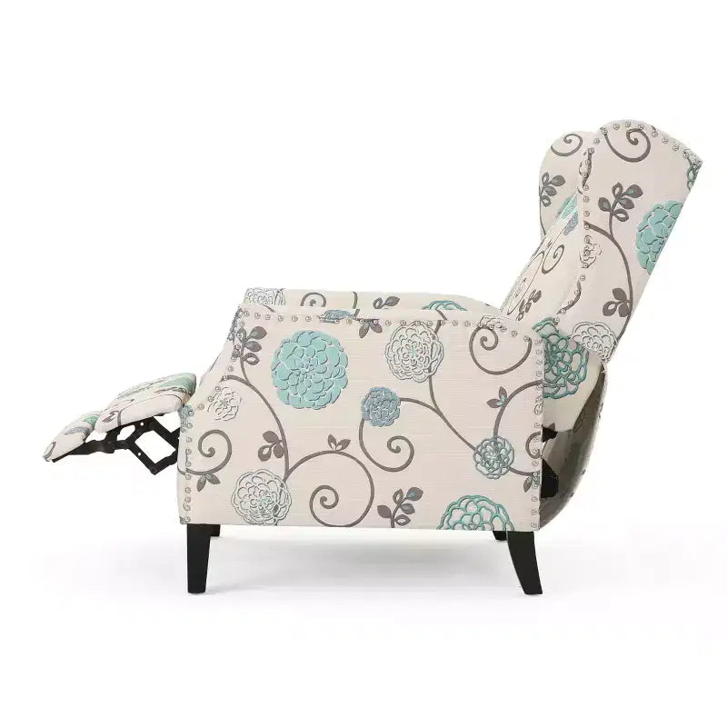 Contemporary Fabric Pushback Recliner