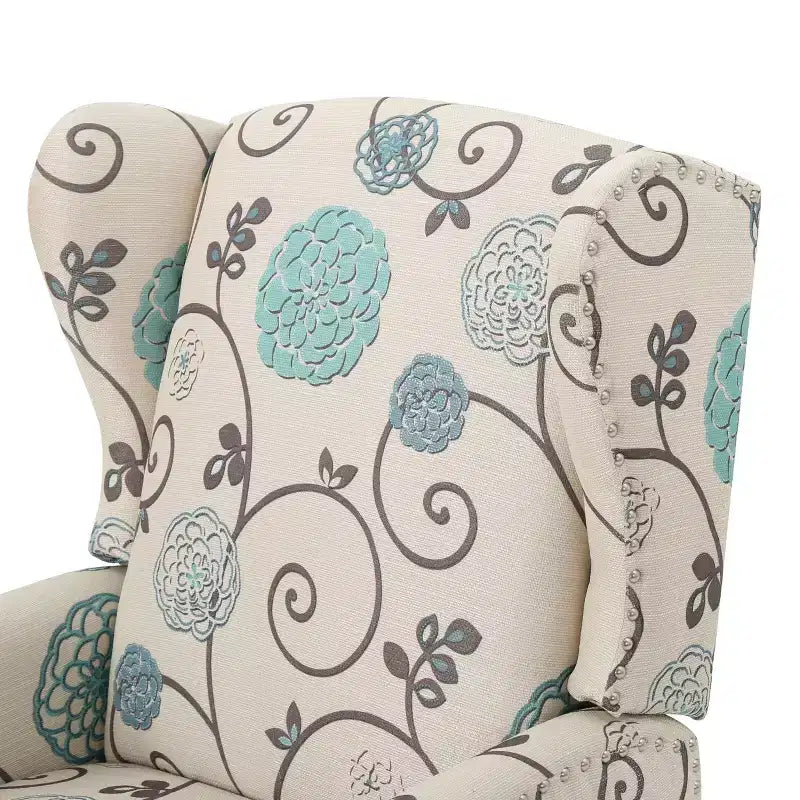 Contemporary Fabric Pushback Recliner