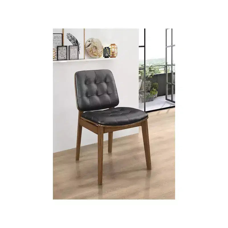 Upholstered Dining Side Chair Walnut