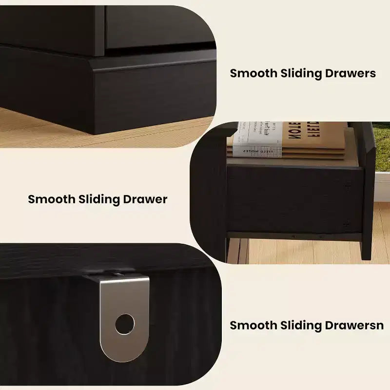 8-Drawer Wide Dresser - Wood Storage Chest for Bedroom & Living Room