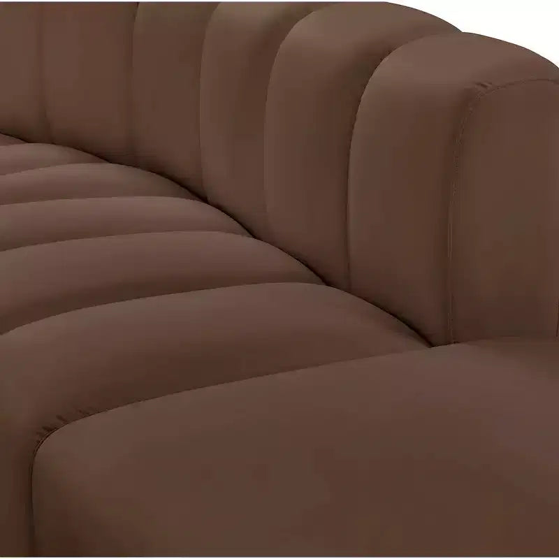 Arc Brown Vegan Leather Sofa