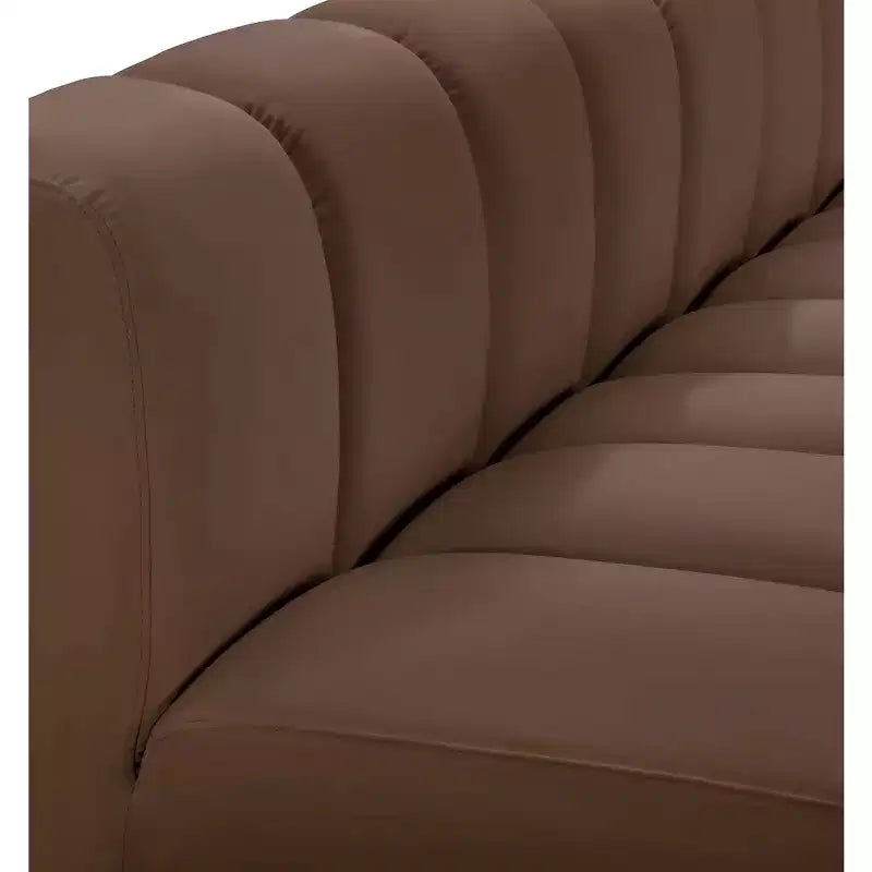 Arc Brown Vegan Leather Sofa