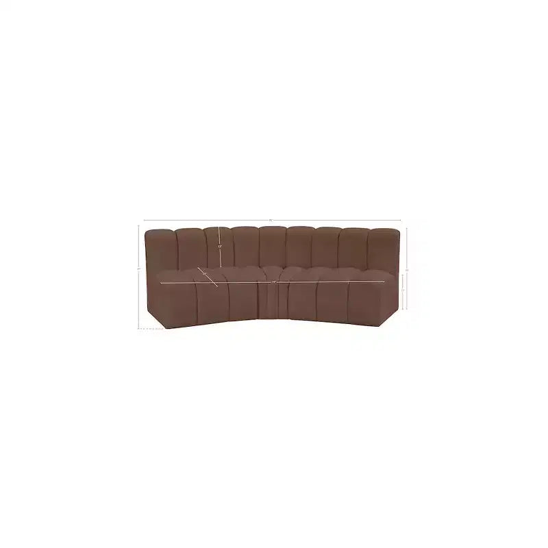 Arc Brown Vegan Leather Sofa