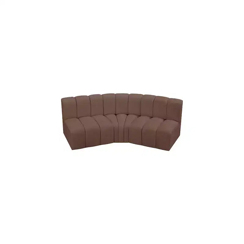 Arc Brown Vegan Leather Sofa