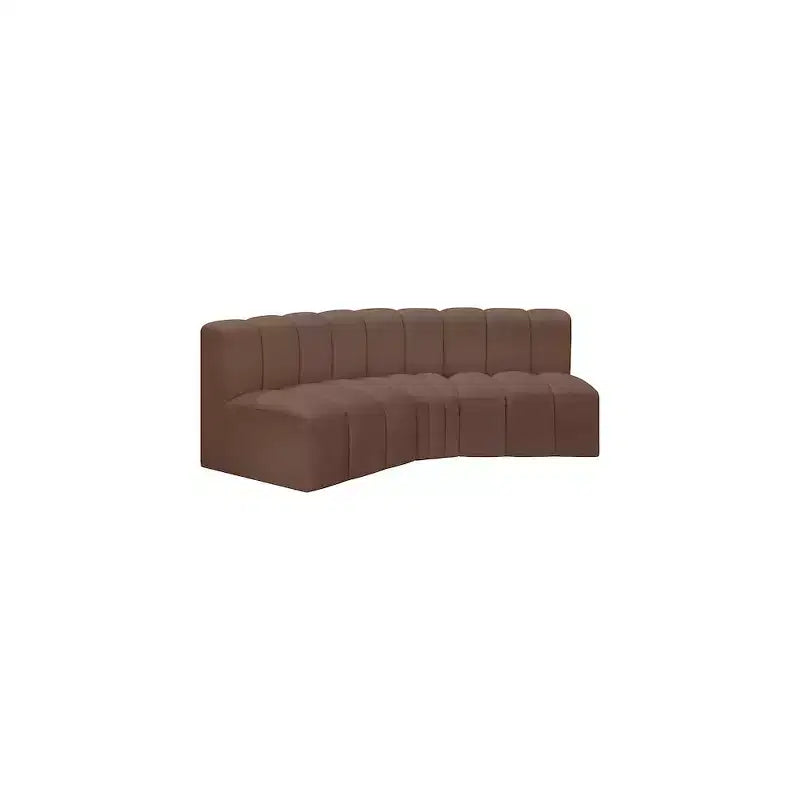 Arc Brown Vegan Leather Sofa