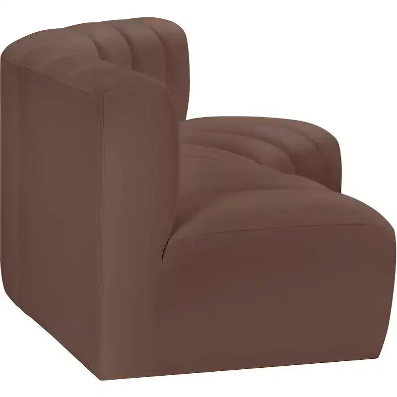 Arc Brown Vegan Leather Sofa