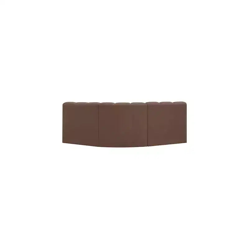 Arc Brown Vegan Leather Sofa