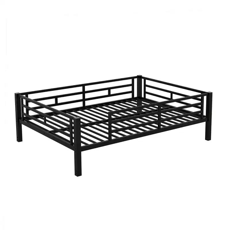 Metal Full over Full Bunk Bed with Storage Drawers, Black
