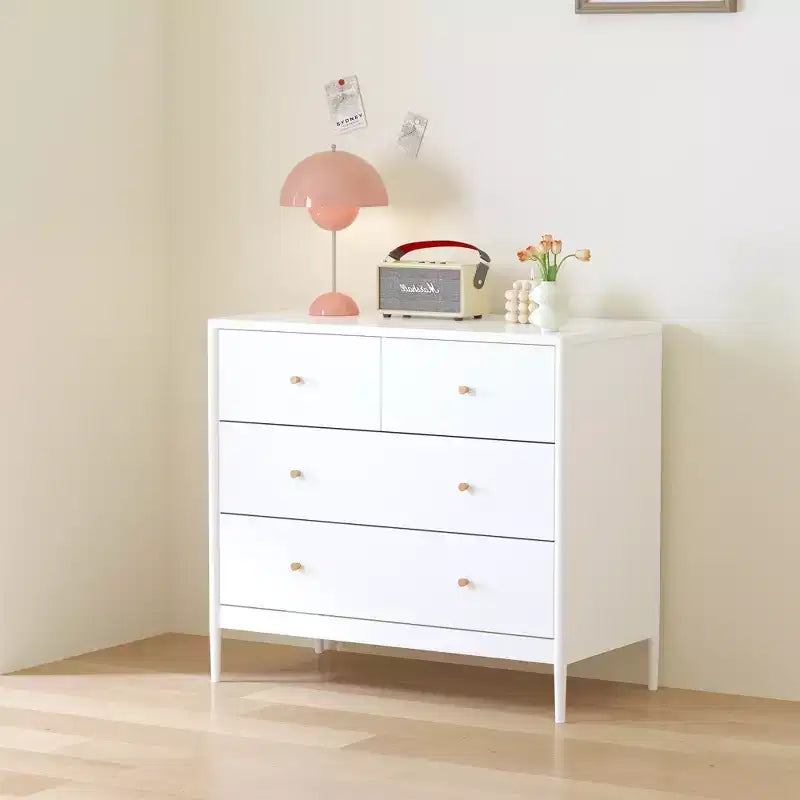 Kid 4 Drawer Dresser Sideboard Side Cabinet Storage Organizer, White