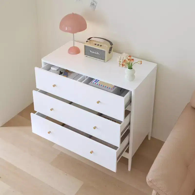 Kid 4 Drawer Dresser Sideboard Side Cabinet Storage Organizer, White