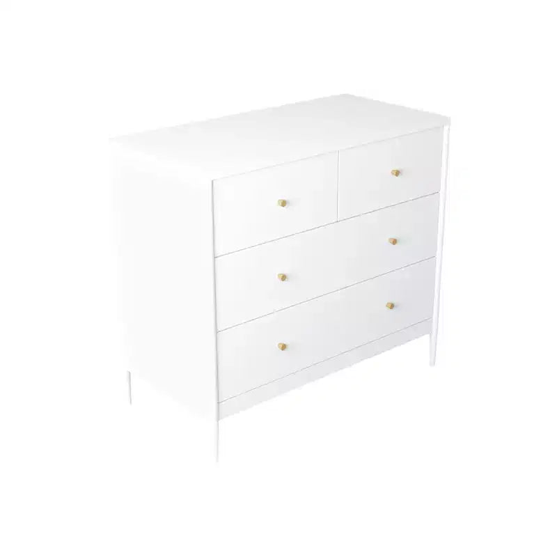 Kid 4 Drawer Dresser Sideboard Side Cabinet Storage Organizer, White