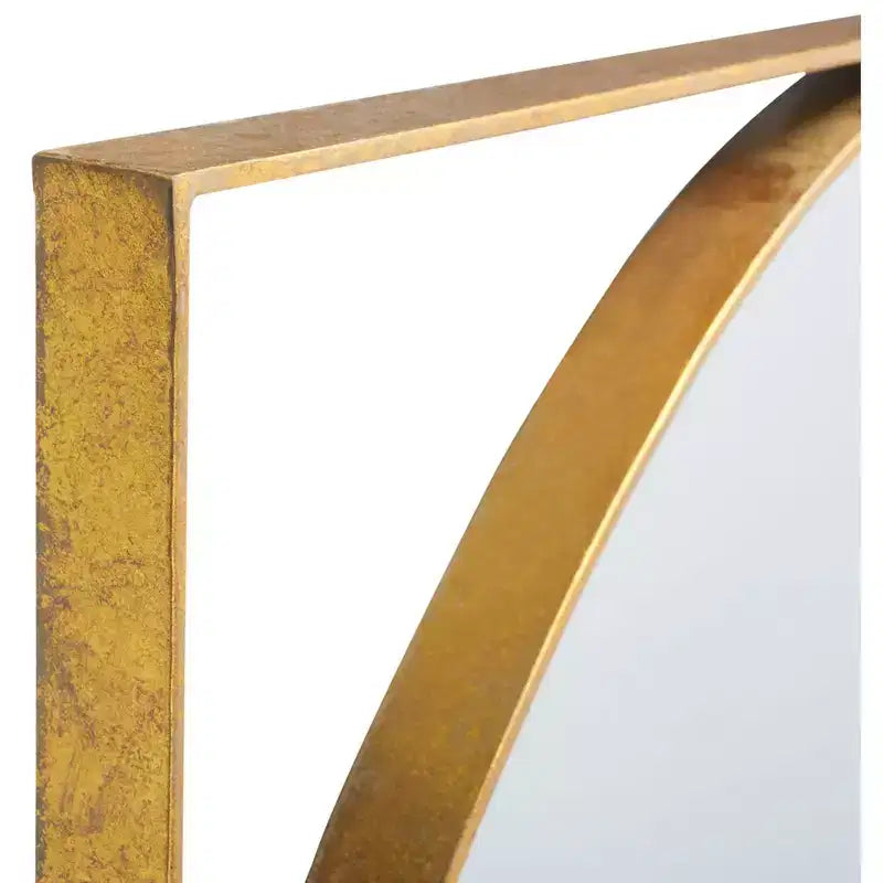 Gold Iron Glass Wall Mirror - 32 x 32
