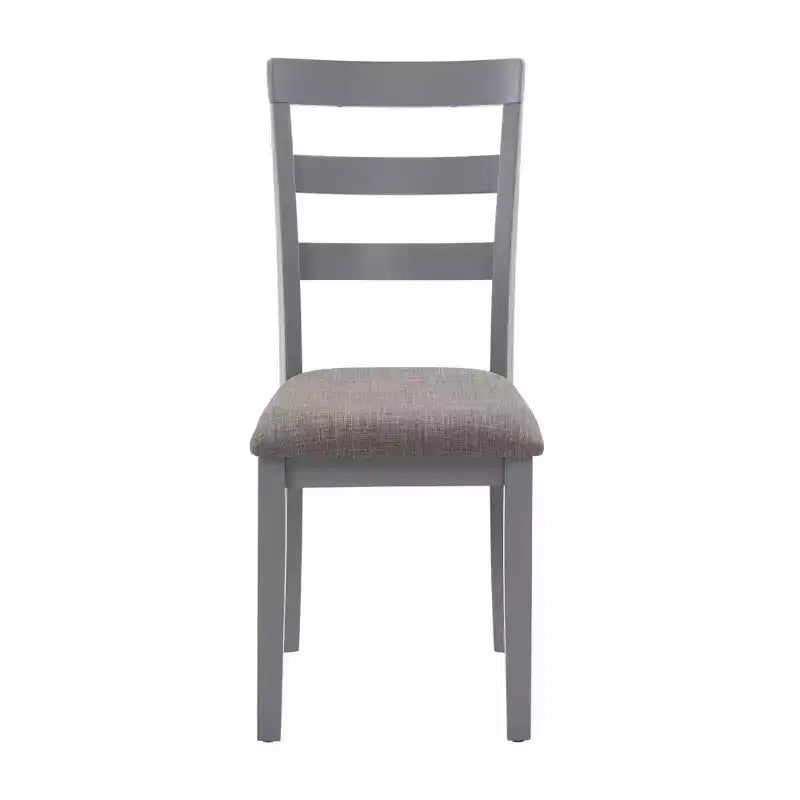 Farmhouse Dining Chair — Solid Wood Legs, High Ladder Back, Anti-Slip Feet
