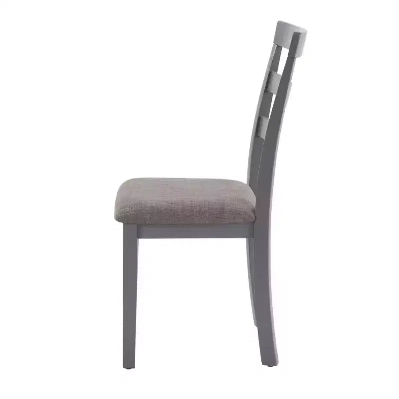 Farmhouse Dining Chair — Solid Wood Legs, High Ladder Back, Anti-Slip Feet