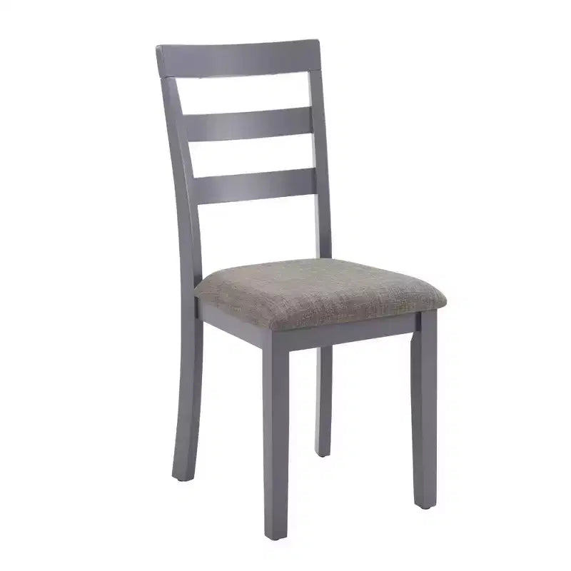 Farmhouse Dining Chair — Solid Wood Legs, High Ladder Back, Anti-Slip Feet