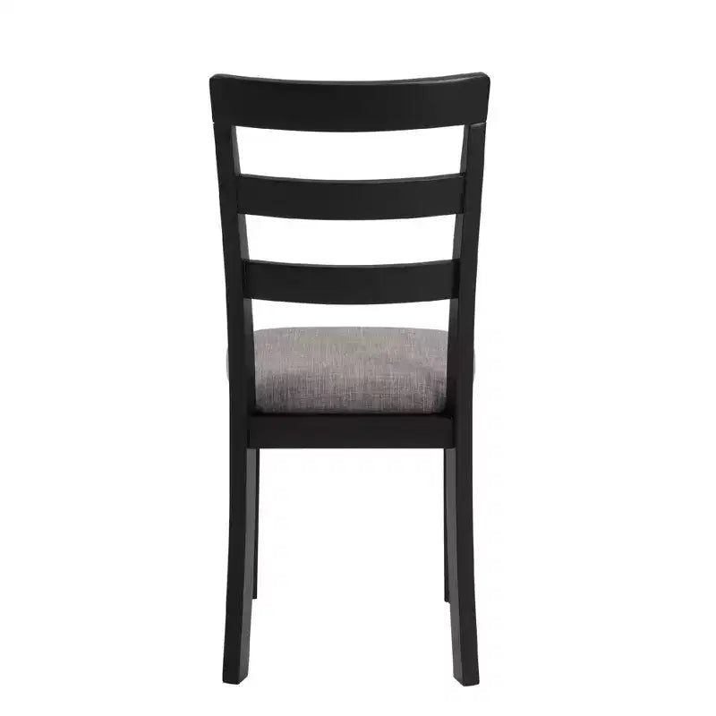 Farmhouse Dining Chair — Solid Wood Legs, High Ladder Back, Anti-Slip Feet