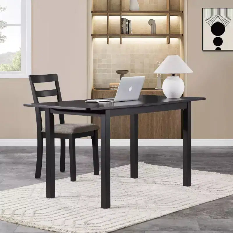 Farmhouse Dining Chair — Solid Wood Legs, High Ladder Back, Anti-Slip Feet