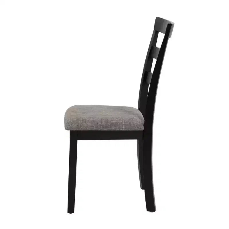 Farmhouse Dining Chair — Solid Wood Legs, High Ladder Back, Anti-Slip Feet