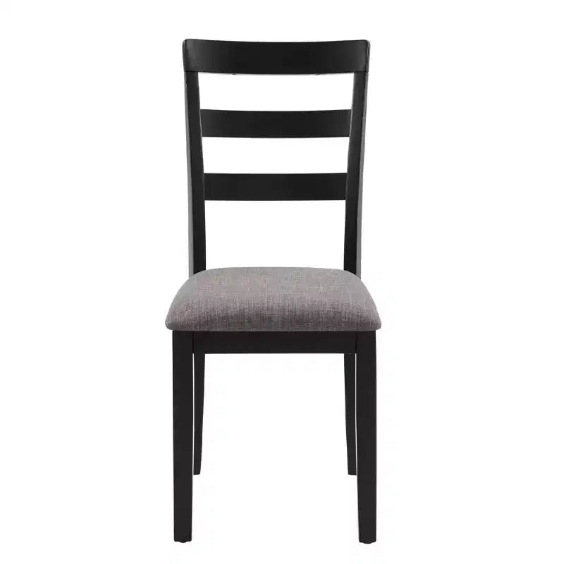 Farmhouse Dining Chair — Solid Wood Legs, High Ladder Back, Anti-Slip Feet
