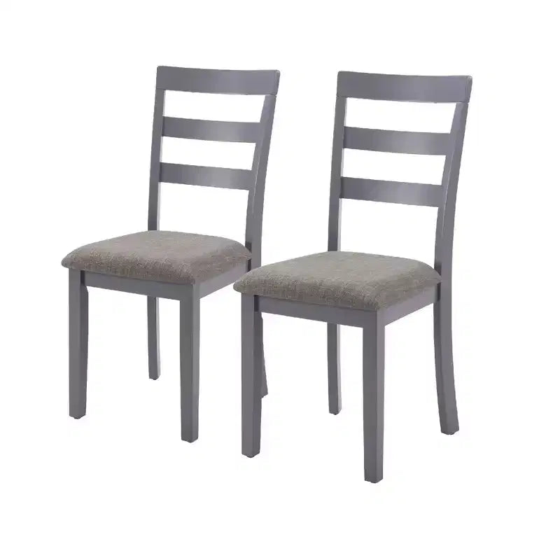 Farmhouse Dining Chair — Solid Wood Legs, High Ladder Back, Anti-Slip Feet