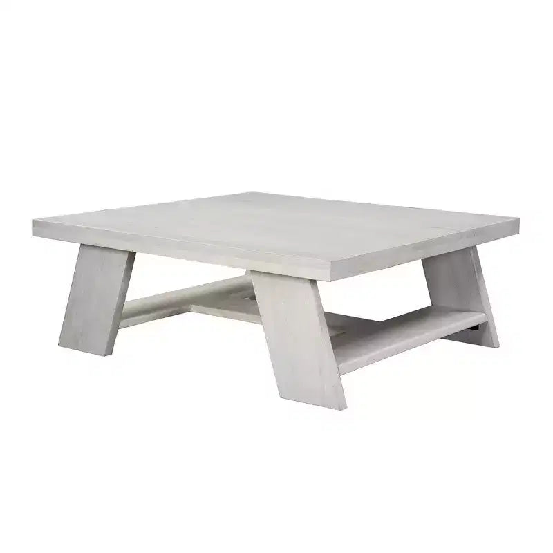 40" Square Coffee Table | Mango Wood | Bold Angled Legs