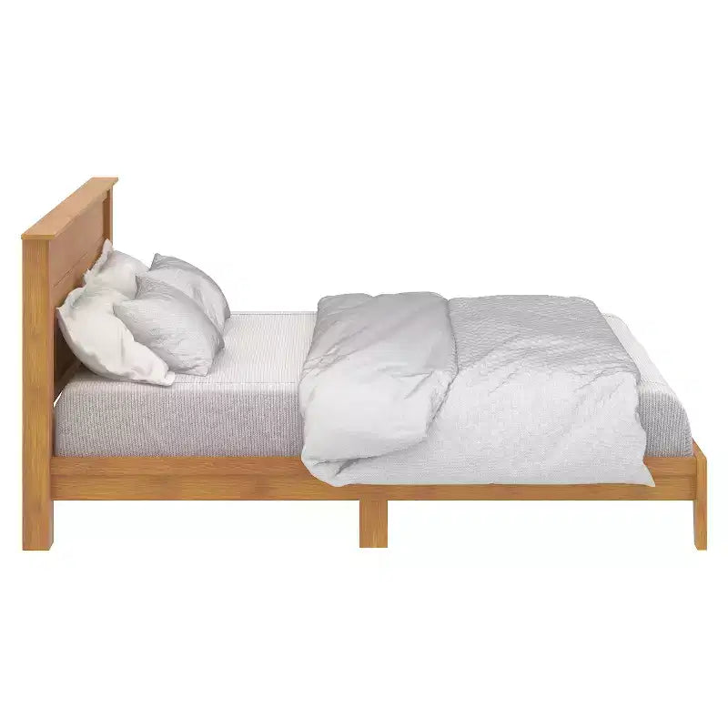 Queen Bed with Headboard Amber Walnut